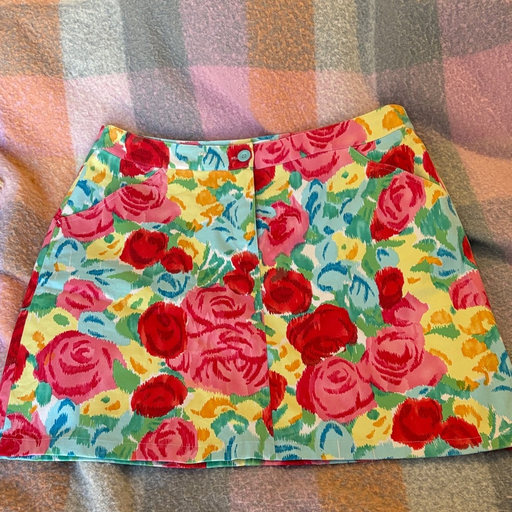 Talbots Colorful Floral Mini Skirt